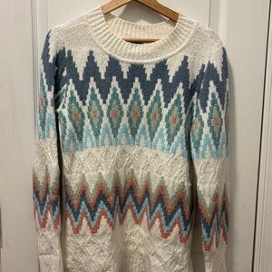 Talbots Chunky Chevron Knit Sweater